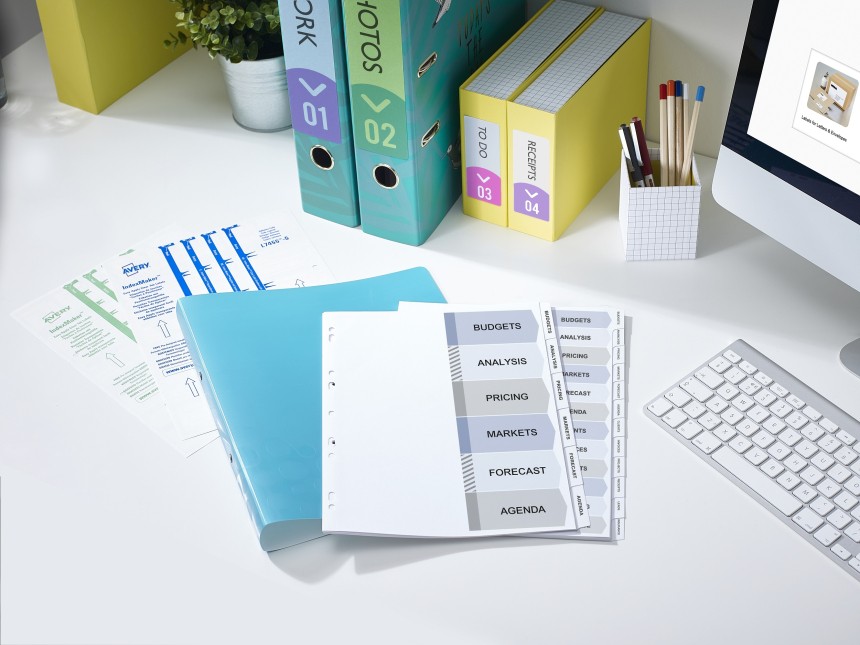 Filing documents at home Avery